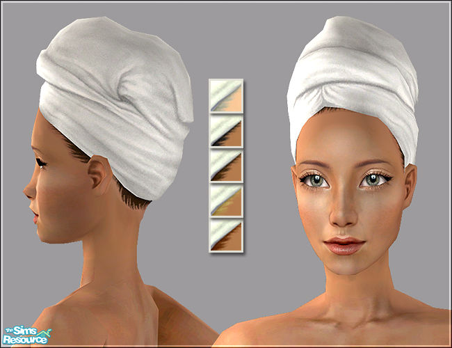 The Sims Resource Towel Turban Hair For All Ages White Towel