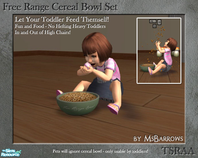 The Sims Resource - Free Range Cereal Bowl Set