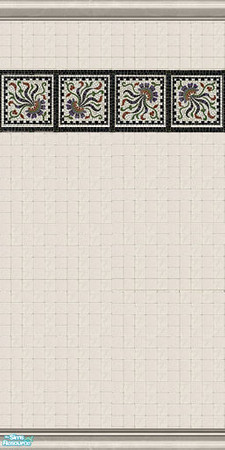 Sims 2 — Mosaic Tile Set - Mosaic Wall by Halfcreek — created by Halfcreek