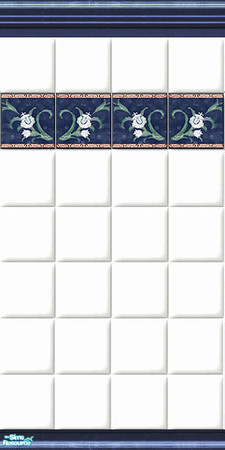 Sims 2 — Floral Heart Tile by Halfcreek — created by Halfcreek