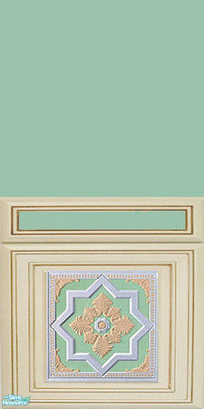 Sims 2 — Victorian Spring Panel in Green by Eboluh — Matching paneling to the Victorian Spring floor tile. Hope you