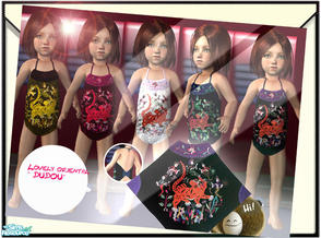 Sims 2 — Toddler\'s Dudou (updated) by artrui — Five fine oriental Bellybands for female toddler! It is something