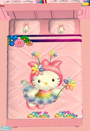 Sims 2 — Hello Kitty Set Kids Bedroom - Hello Kitty Bedding by Bury me deep inside your heart — 