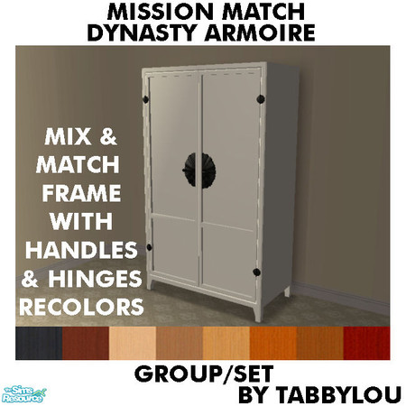 Sims 2 — TL - MM Dynasty Armoire Set by TabbyLou — Recolor of Dynasty Armoire to match the Supreme Dresser of Lesser