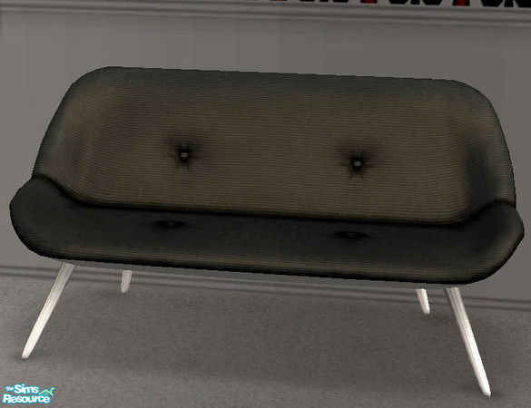 Sims 2 — Red\'s Black and White Contemporary Love Seat by red1060 — Red\'s Black and White Contemporary Love Seat