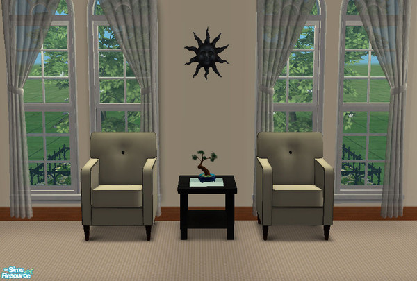 Sims 2 — Refreshing Bedroom coffee table Maxis recolor by giasims — A perfect bedroom to relax in on a hot summer\'s day.