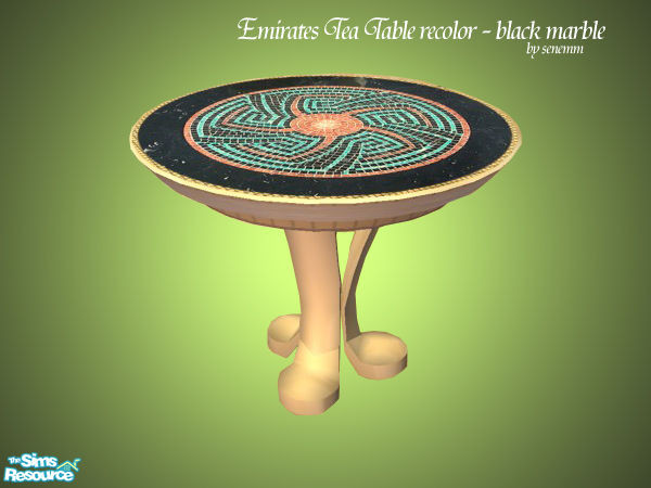Sims 2 — Emirates Tea Table recolor by senemm — 