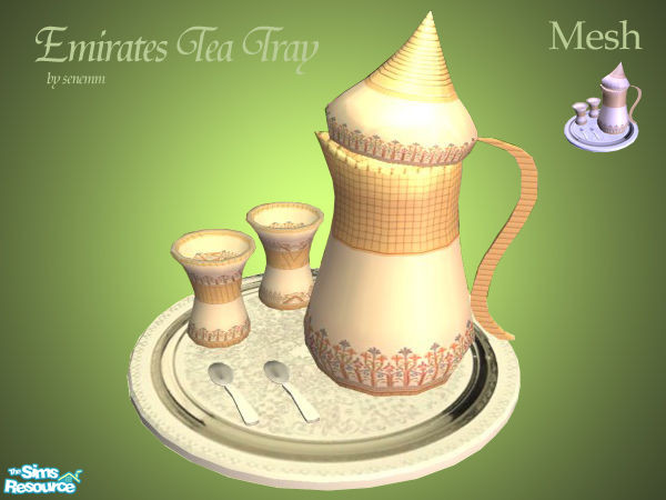 Sims 2 — Emirates Tea Tray by senemm — 