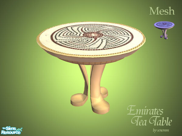 Sims 2 — Emirates Tea Table by senemm — 