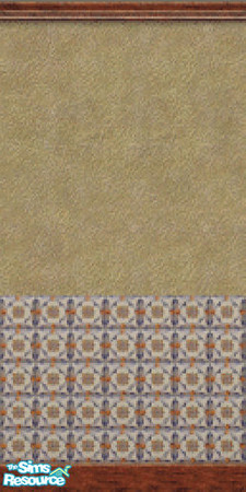 Sims 2 — Tiled Stucco by c_literati — Half tile stucco wall from the Sims ep Makin' Magic.