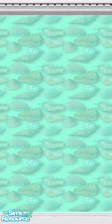 Sims 2 — She sells Sea Shells in Green by TSR Archive — Wallpaper that rather looks like seashells under green water. 