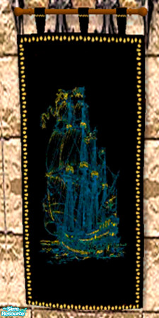 Sims 2 — The Phantom Ship by ljkane — This is the first of two sets of 5 tapistries each, all for the sim who has a
