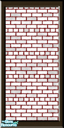 Sims 2 — Red/White/Black Brick Paneling by buntah — This is the paneling for my Office in Black and White set.