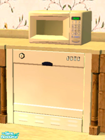 Sims 2 — ljk Sunflower Kitchen Microwave by ljkane — This bright and cheerful kitchen is sure to make any Sim smile! This