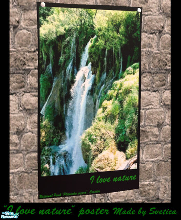 Sims 2 — "I love nature" poster 5 by svetica7 — Beautiful photos of waterfalls in National park Plitvicka