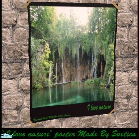 Sims 2 — "I love nature" poster 4 by svetica7 — Beautiful photos of waterfalls in National park Plitvicka
