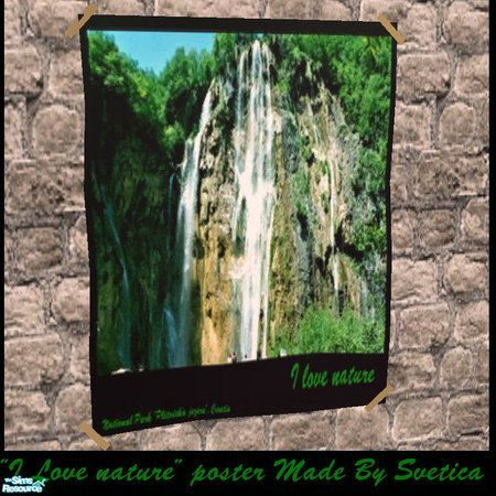Sims 2 — "I love nature" poster 3 by svetica7 — Beautiful photos of waterfalls in National park Plitvicka