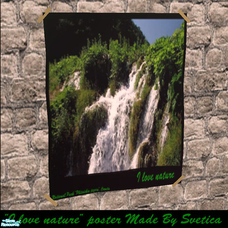 Sims 2 — "I love nature" poster 2 by svetica7 — Beautiful photos of waterfalls in National park Plitvicka