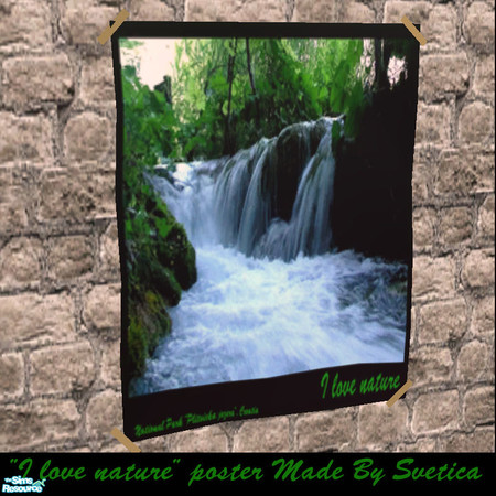 Sims 2 — "I love nature" poster 1 by svetica7 — Beautiful photos of waterfalls in National park Plitvicka