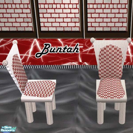 Sims 2 — The Office Chair CUSHIONS - In Black & W by buntah — This is a recolor of the original mesh.