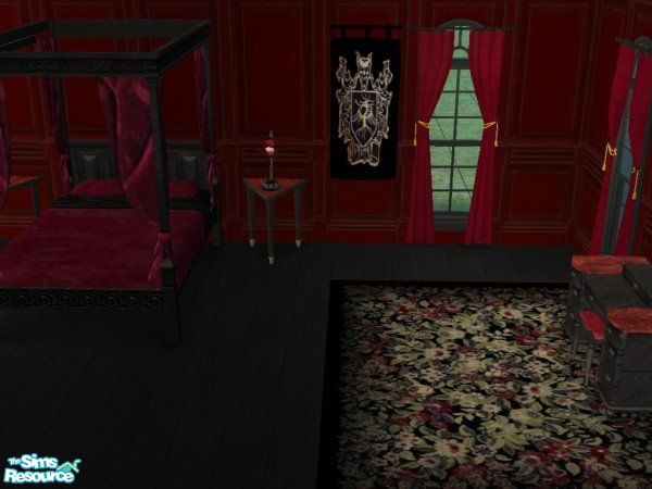 Sims 2 — Bring on the Nightlife Vampire Crest Tap by c_literati — Historic vampire crest tapestry.