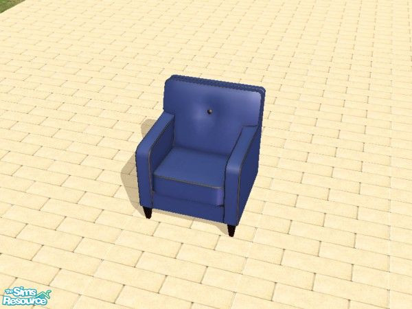 Sims 2 — 21 Blue Suede Chairs - Recycled Toy by dddrake — Hey, that's the name of it, not the color. ;) Made to match the