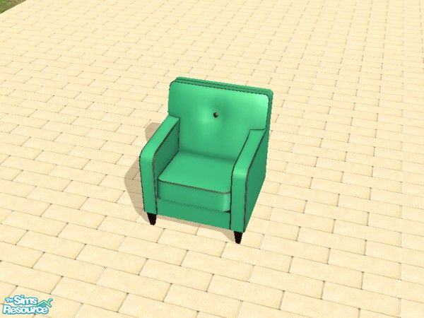 Sims 2 — 21 Blue Suede Chairs - Minty Fresh by dddrake — Hey, that's the name of it, not the color. ;) Made to match the