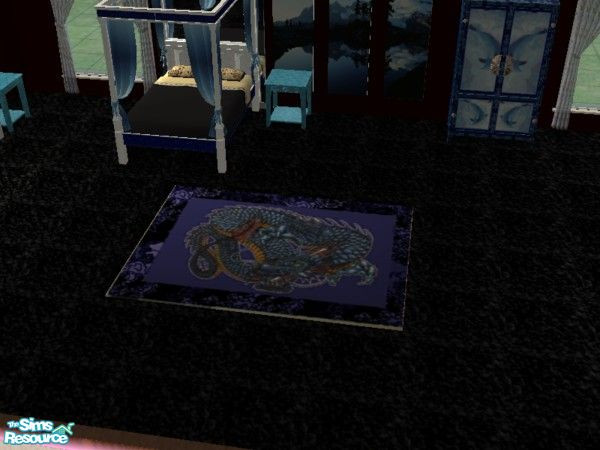 Sims 2 — Peace rug set by ead425 — 9 items: 3 piece picture, bed, bookcase, curtains, dresser,lamps, nite stand, rug set,