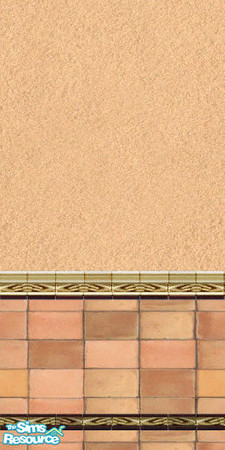 Sims 2 — Maxis Match Beige Rage Wall by c_literati — I created this wall to match the Maxis "Beige Rage" floor