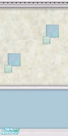 Sims 2 — Blue Squares 2 by Cailca — A pale coloured wall with blue square detailing