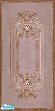 Sims 2 — Old Pink Antique Panel by The_Unicorn — -