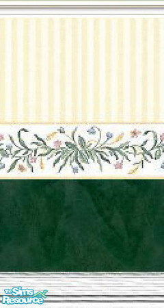 Sims 2 — K8SSunnyVineWLL14 by Kate139 — A set of 15 walls & 6 floors. Sunny yellows, deep greens and springtime-fresh