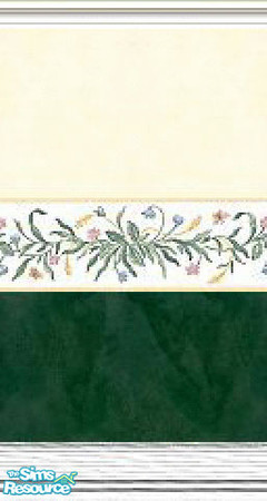 Sims 2 — K8SSunnyVineWLL13 by Kate139 — A set of 15 walls & 6 floors. Sunny yellows, deep greens and springtime-fresh