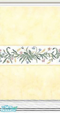 Sims 2 — K8SSunnyVineWLL11 by Kate139 — A set of 15 walls & 6 floors. Sunny yellows, deep greens and springtime-fresh