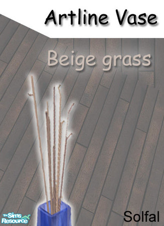 Sims 2 — Artline Vase Beige Grass by solfal — Modern glass vase