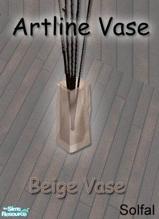 Sims 2 — Artline Beige Vase by solfal — Modern Glass Vase 