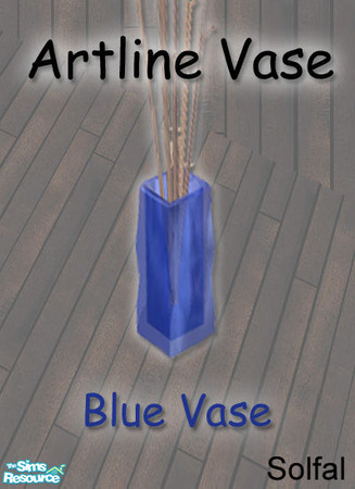 Sims 2 — Artline Blue Vase by solfal — Modern Glass Vase 