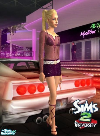 Sims 2 — YA Purple Sparkle Sheer Top by sgoobysnacks — YA Purple Sparkle Sheer Top with bratop underneath......this