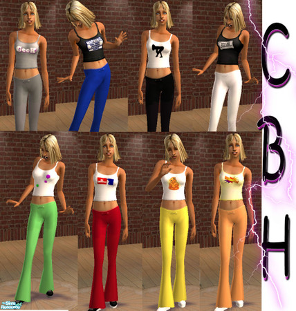 Sims 2 — CBH-Casual Athletic by chelebellhell — Inspired by Evenstar88's awesome bell-bottom sweats, the casual athletic