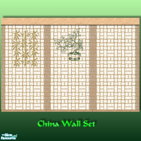 Sims 2 — China Wall Set by Babybunny — -