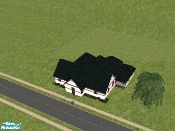 Sims 2 — Just Right by Nickyz — A family house with 3 bedroms, 1 bathroom Kitchen and dinning room in one room.