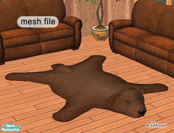 The Sims Resource Faux Bear Skin Rug, Faux Bearskin Rug