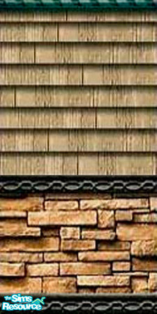 Sims 2 — ljk grey siding w stone by ljkane — grey siding with stone foundation