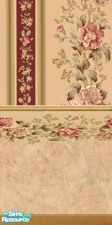 Sims 2 — SS_Beige border by Astarta — Silk and Satin wallcovering.