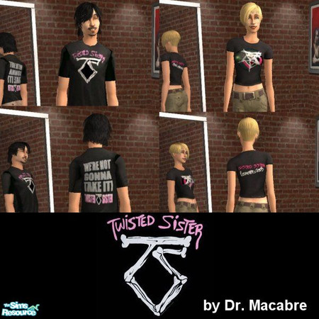 Sims 2 — Twisted Sister Set by Dr. Macabre — I just had to do a set featuring this group. I mean not only does there lead