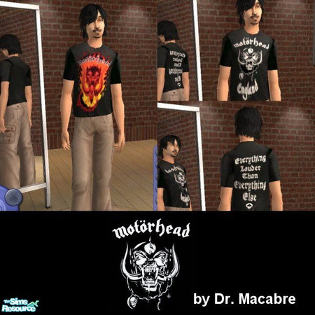 Sims 2 — Motorhead Set by Dr. Macabre — I made this set for two different friends of mine. I mean I must admit this band