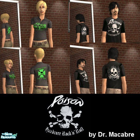 Sims 2 — Poison Set by Dr. Macabre — this band has gone through many changes over the years, but to be honest when I hear