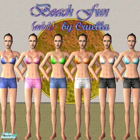 Sims 2 — am_BeachFun by Cruella — Summer is coming and your Sims need that special cool outfit for everyday wear. Sure to