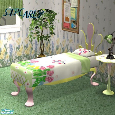 Sims 2 — Princess Flower Garden Bed Frame Multi by STP Carly — Every Princess needs her own flower garden and what