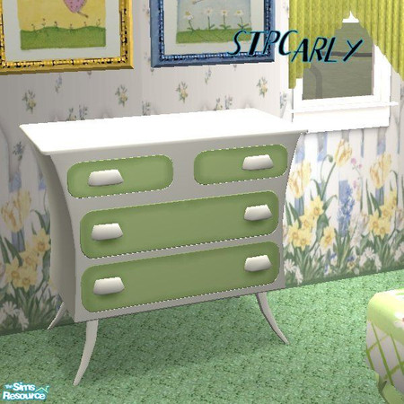 Sims 2 — Princess Dresser Frame White by STP Carly — Every Princess needs her own flower garden and what perfect way to